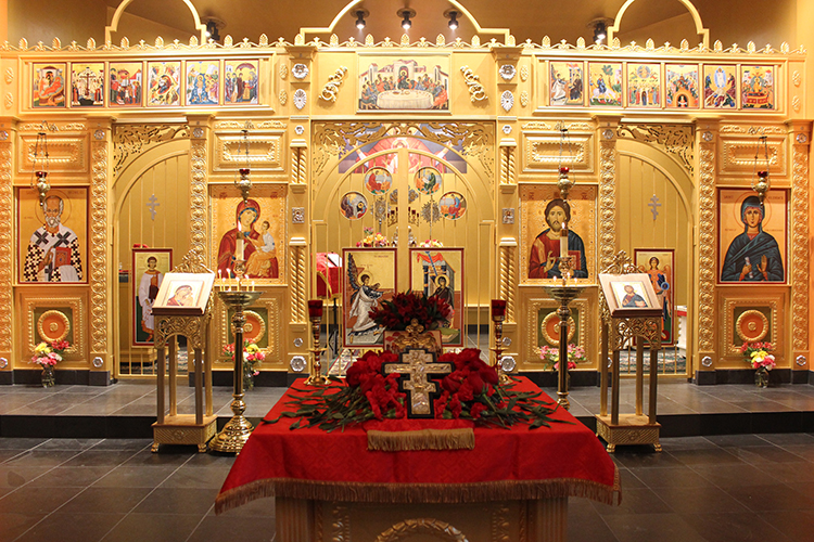 Woodstock, GA. Interior of Saint Elizabeth Orthodox Church.